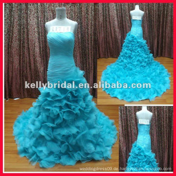 Blaues Hochzeitskleid-Abschlussballkleid-Cocktailkleid 2012